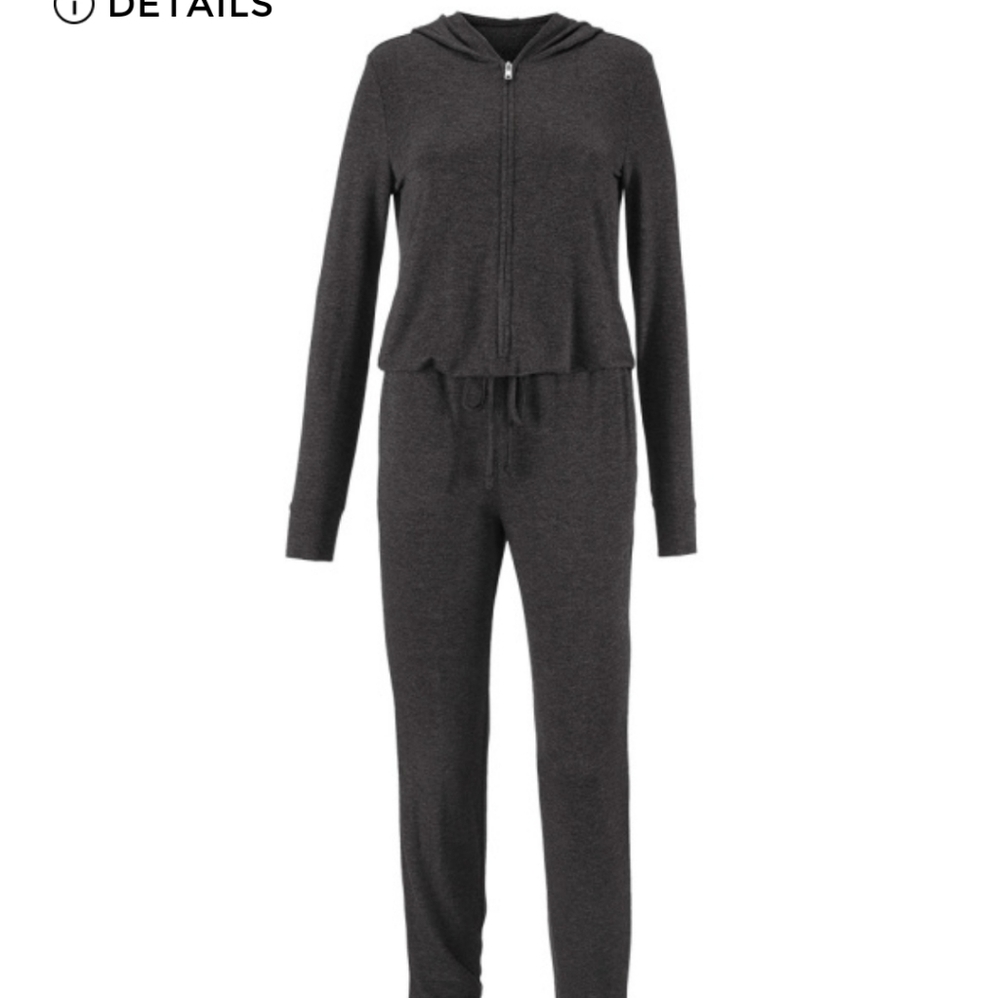 Cabi Hoodie Playsuit - Charcoal